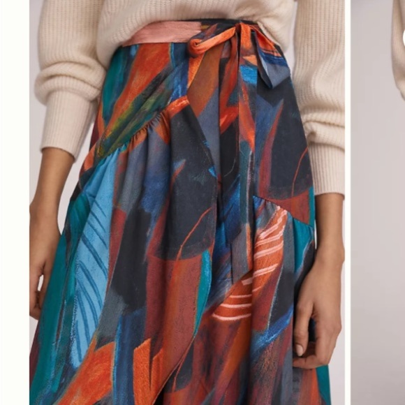 Anthropologie - Hutch Printed Wrap Maxi Skirt - Picture 2 of 9